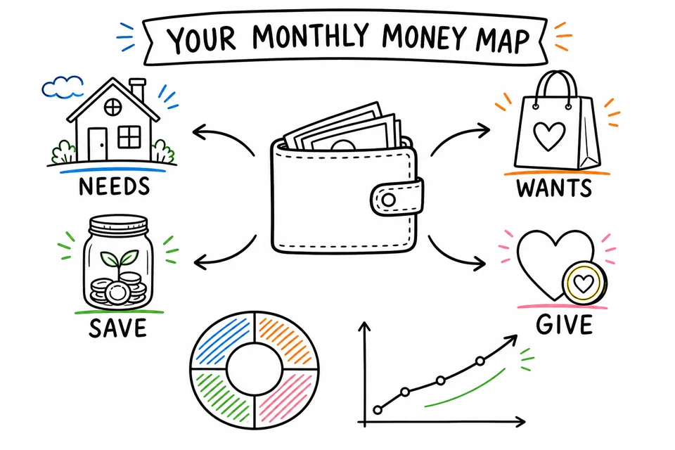 Original Your monthly money map line-art input