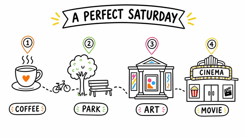 Original A perfect Saturday line-art input